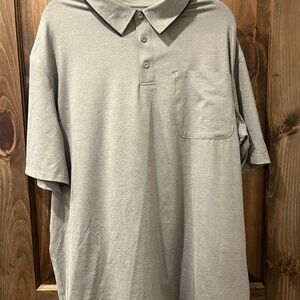 Duluth Trading Co Light Gray Polo Shirt